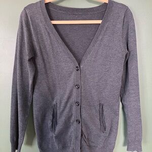 Gray Women's Cardigan Sweater